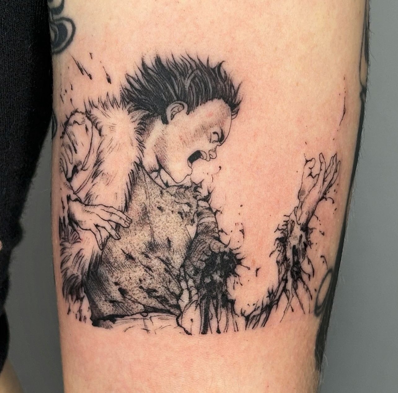 Tetsuo from Akira 😱
Artist: @alcaterin.tattoo 
________________________________________________
[At Off the Ground Ink, we bring your tattoo ideas to life! 💭 For bookings and inquiries, reach out to us by email at offthegroundink@gmail.com]
.
.
.
.