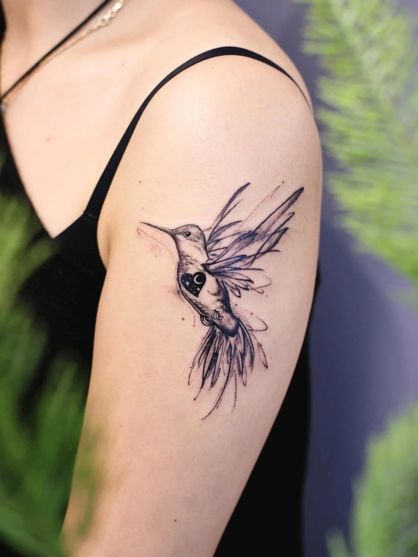 Hummingbird 🐦
Artist: @tszching.tattoo 
________________________________________________
[At Off the Ground Ink, we bring your tattoo ideas to life! 💭 For bookings and inquiries, reach out to us by email at offthegroundink@gmail.com]