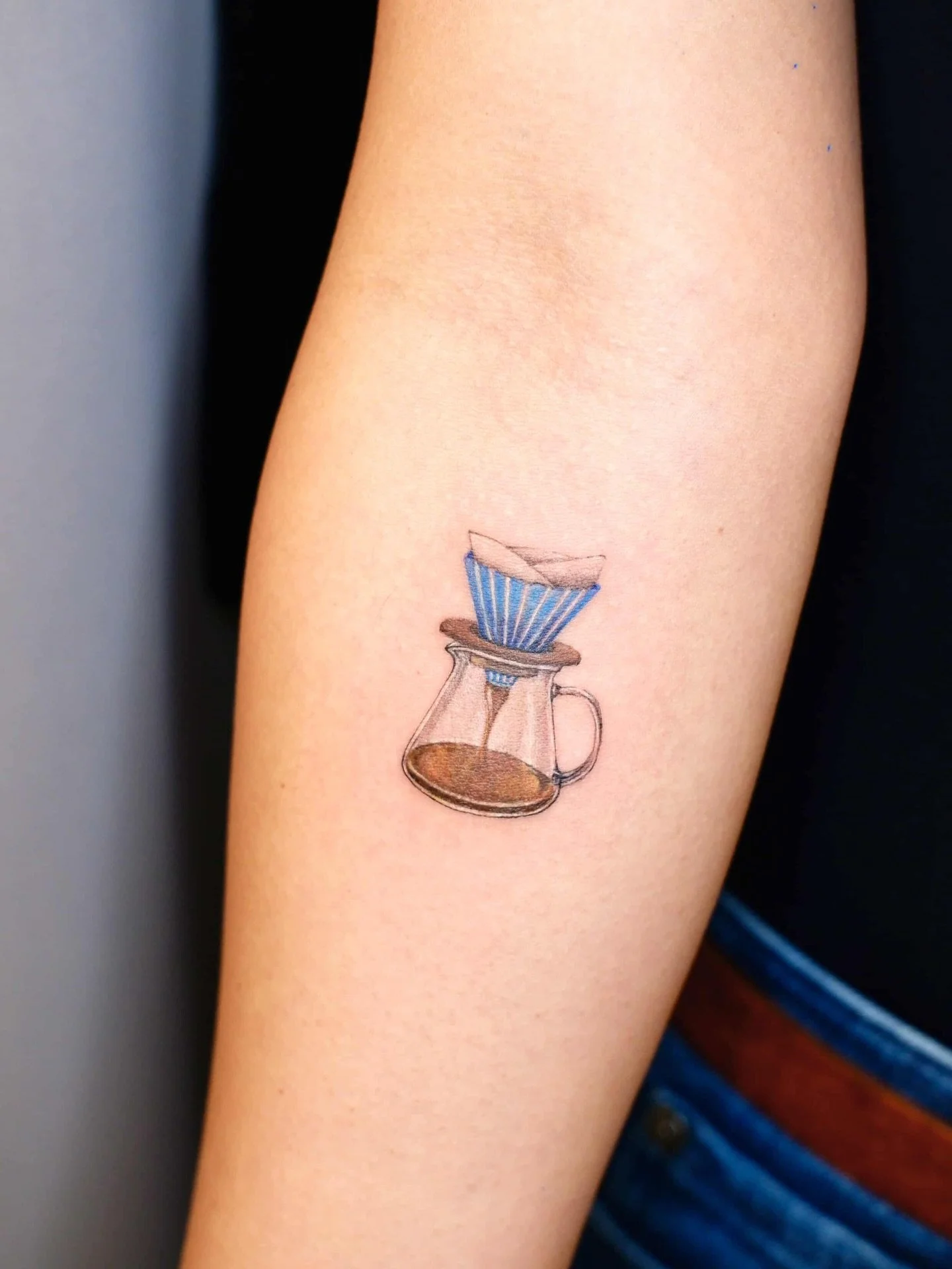 Pour over coffee maker ☕️
Artist: @tszching.tattoo 
________________________________________________
[At Off the Ground Ink, we bring your tattoo ideas to life! 💭 For bookings and inquiries, reach out to us by email at offthegroundink@gmail.com]