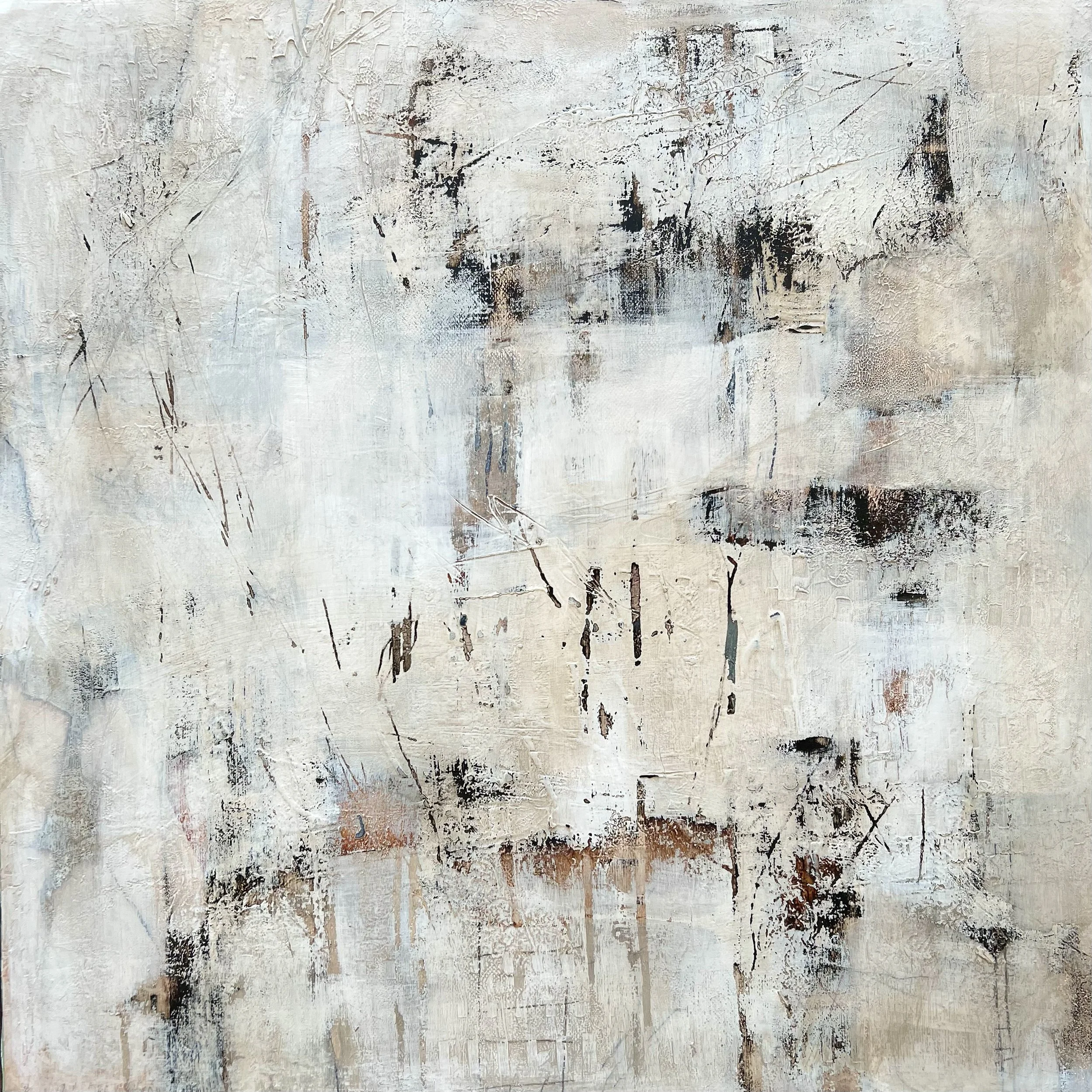 Mixed media painted surface