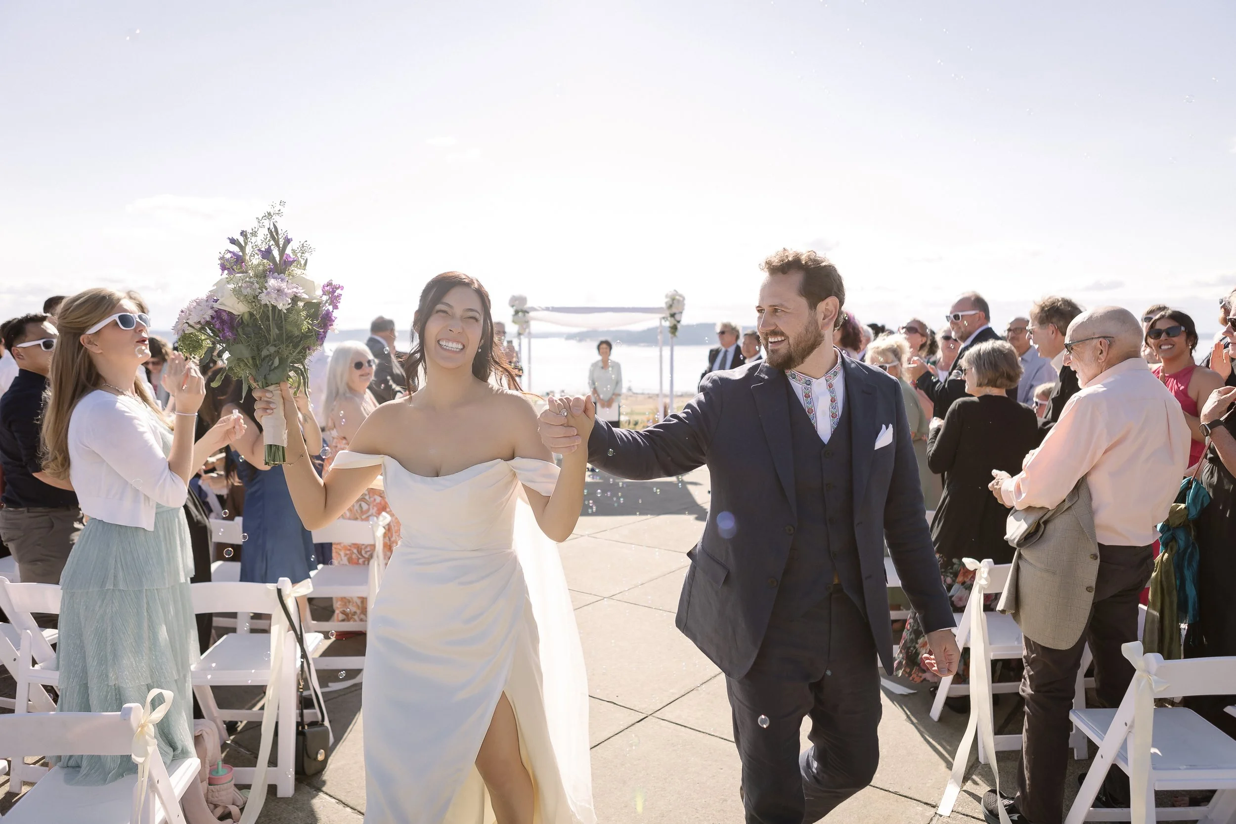 Emotional Wedding Ceremony Moments at Chambers Bay