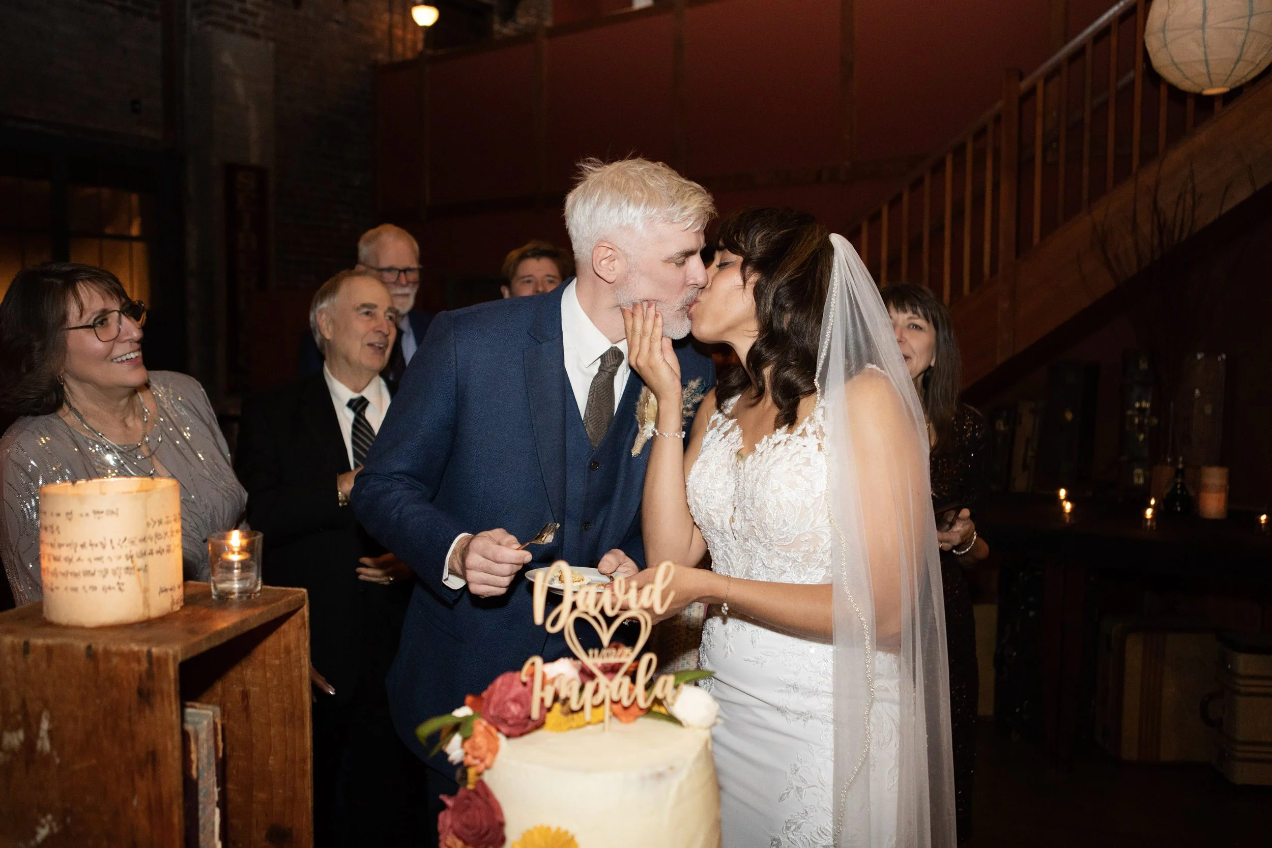 Wedding cake cutting