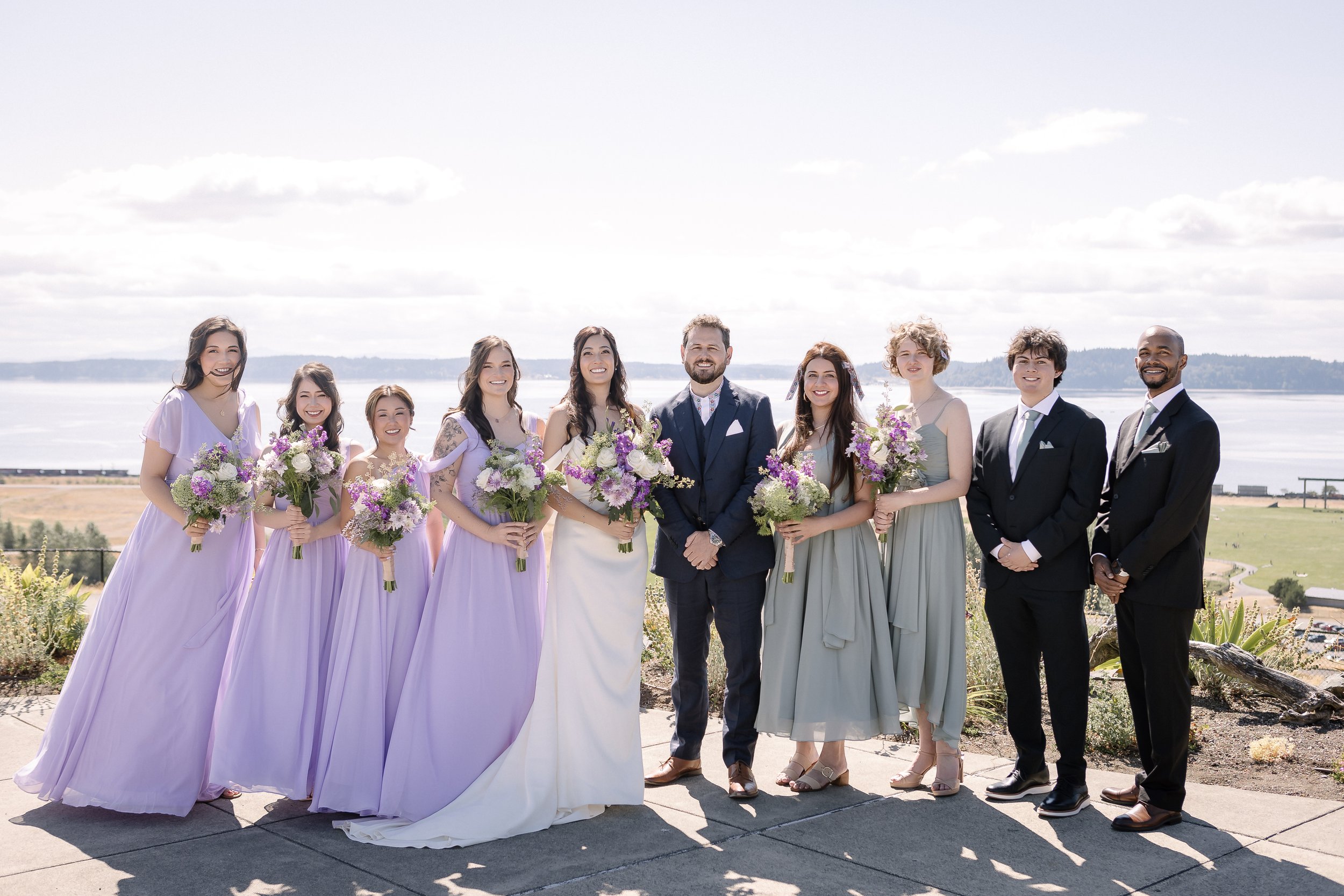Wedding Party Photos at Chambers Bay