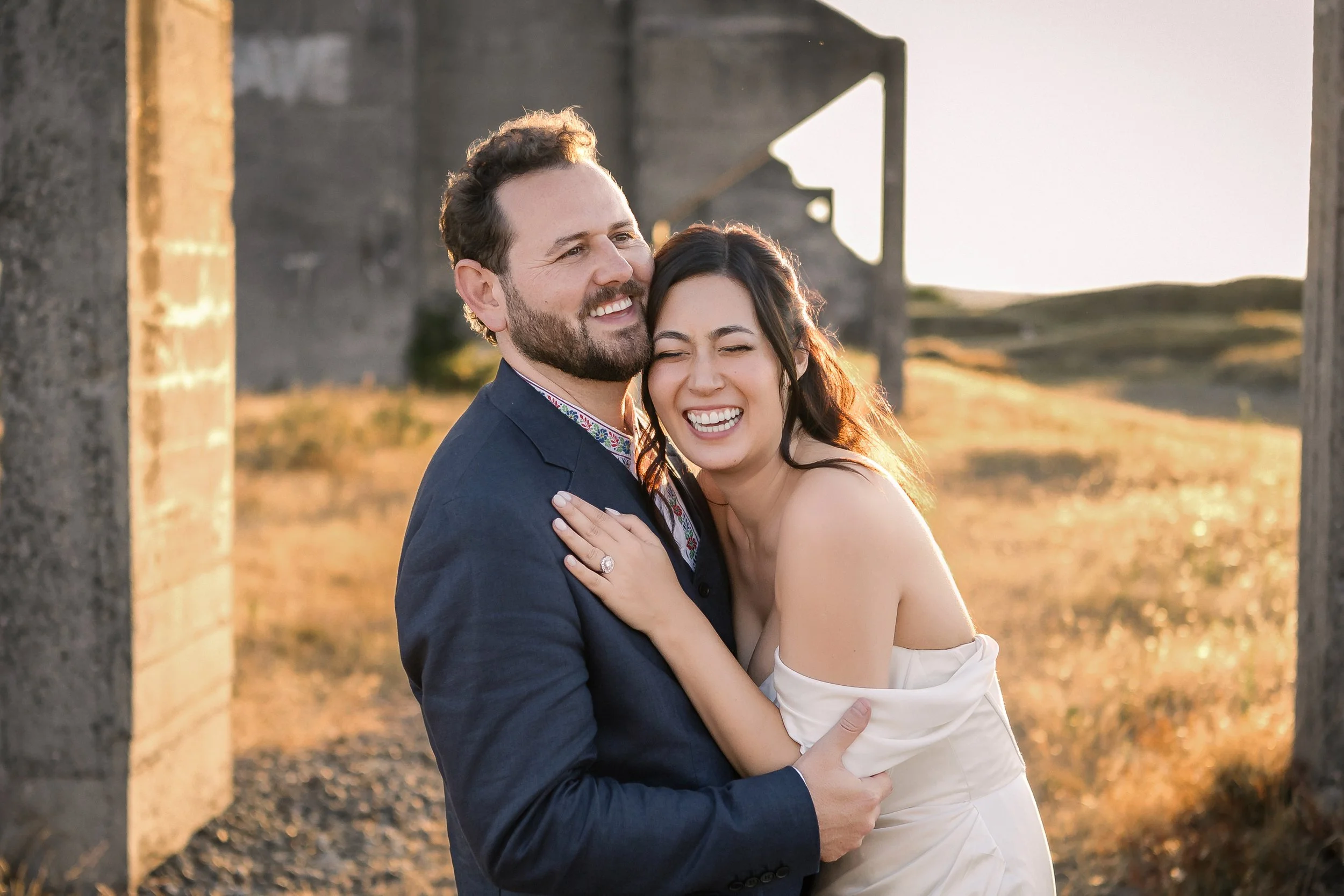 Bride and Groom Portraits at Chambers Bay