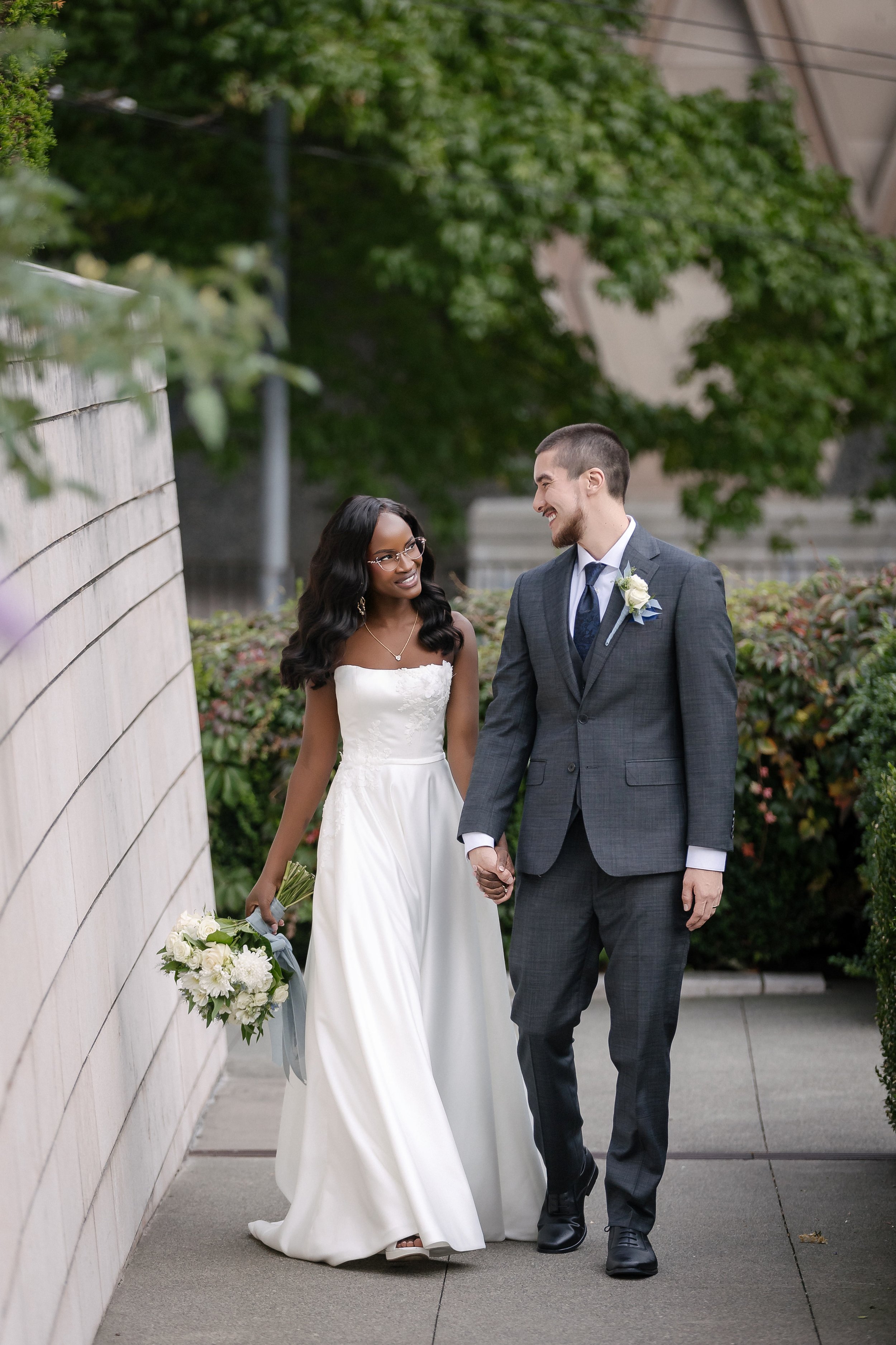  Ceci and Austin sharing a quiet moment outside Seattle City Hall 