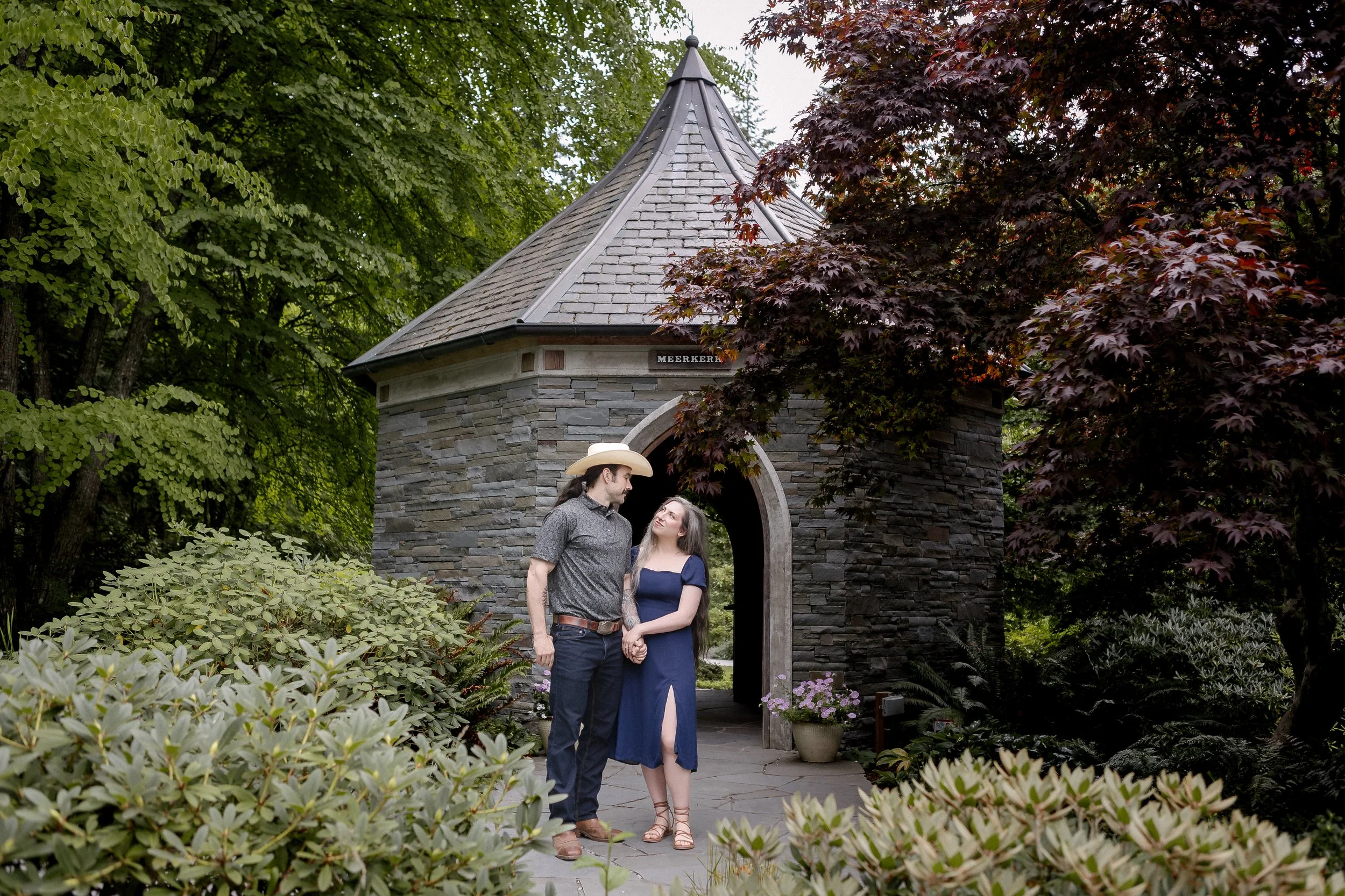 Meerkerk Gardens engagement session on Whidbey Island