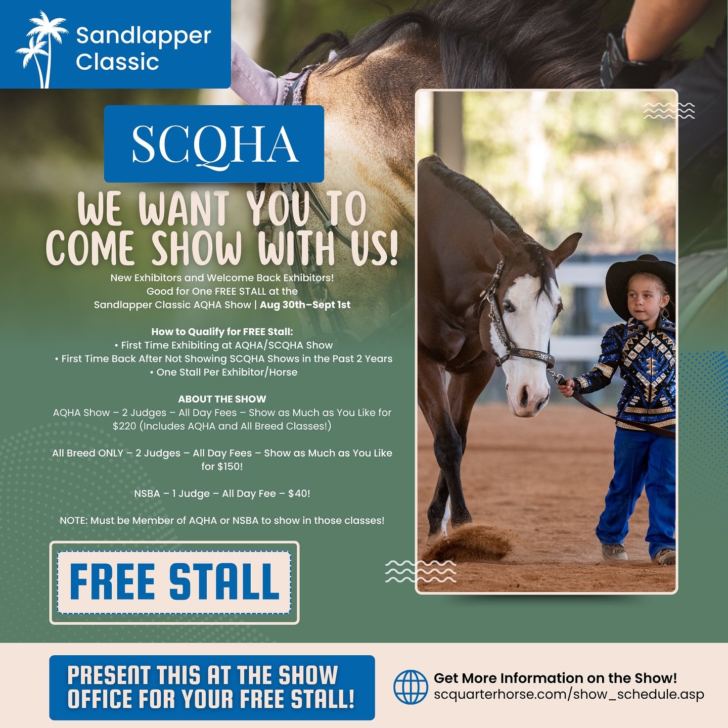 ⭐️ JUST DROPPED: A fresh flyer design for the Sandlapper Classic AQHA Show, crafted by ICONIFICATION!

We loved bringing this vibrant event piece to life &mdash; from eye-catching visuals to clear messaging that drives action. Whether you&rsquo;re ho