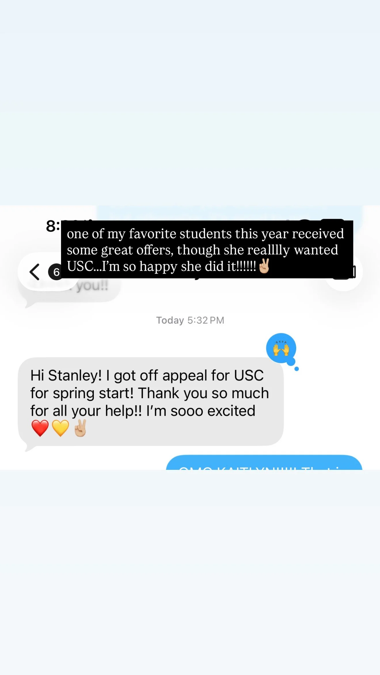 USC Appeal Admit