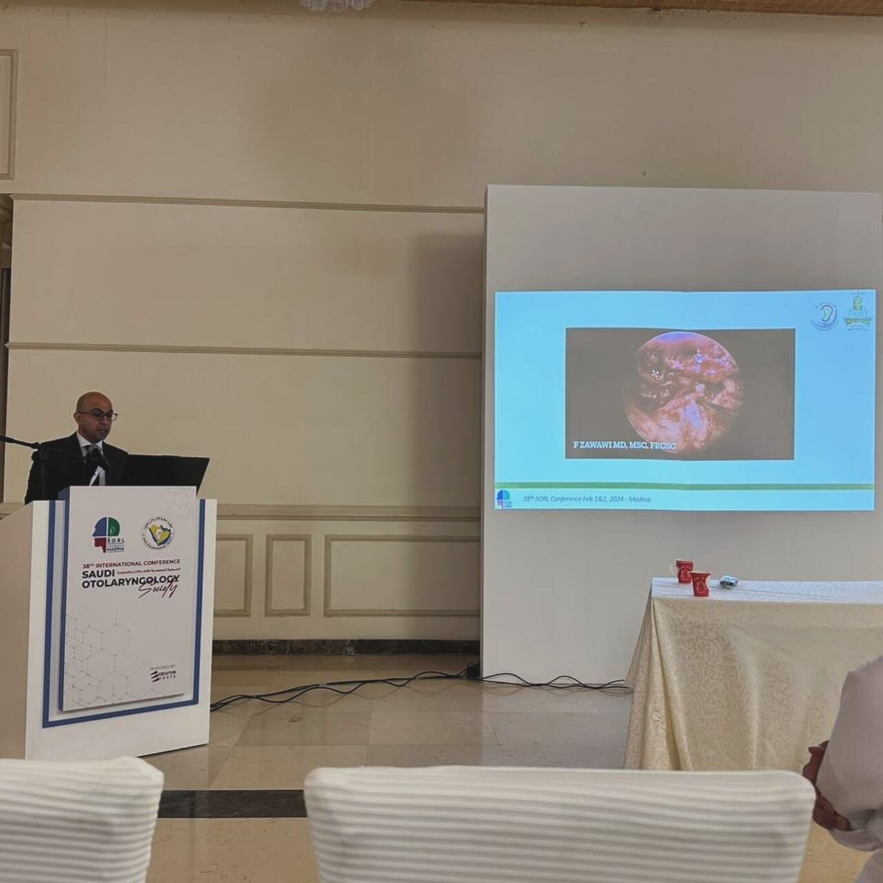 It was a great pleasure to organize the scientific content and present on pediatric otolaryngology in SORL meeting in Madina. Thank you to SORL for organizing such a wonderful meeting.
كان لي الشرف ان اكون منظم اللجنة العلمية لبرنامج الانف و الاذن و 