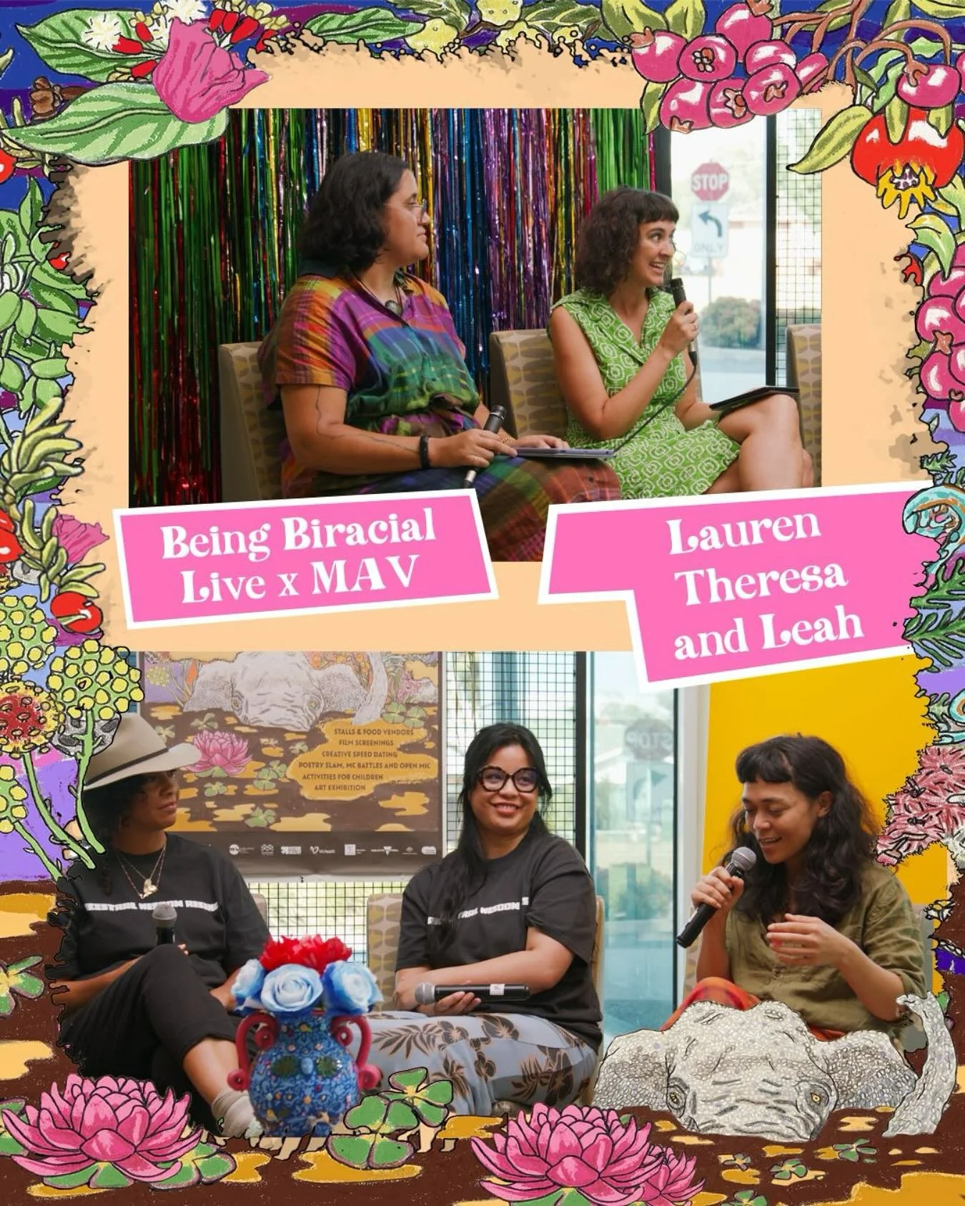 The second of our live podcasts at MAV&rsquo;s Block Partee. Our convo with these three powerhouses spans the arts ecology, stretching time and the violence of assimilation.

Podcast is out now! 

📷 @pooja.sathish