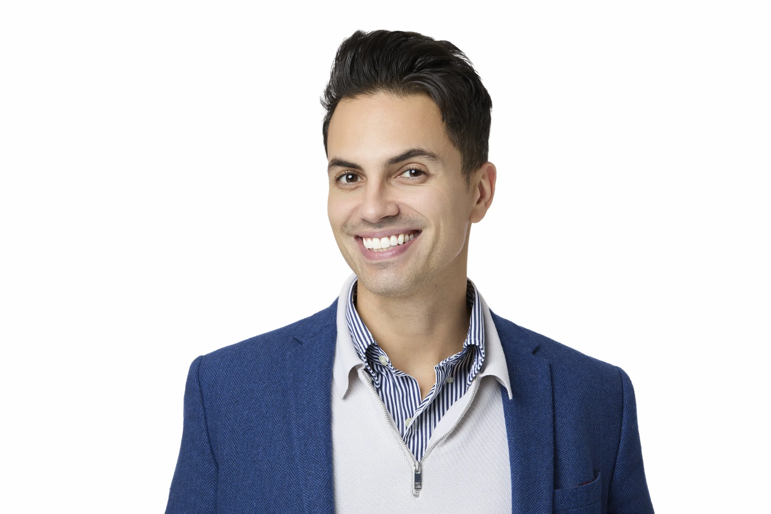 Corporate headshot of business professional photographed on-site