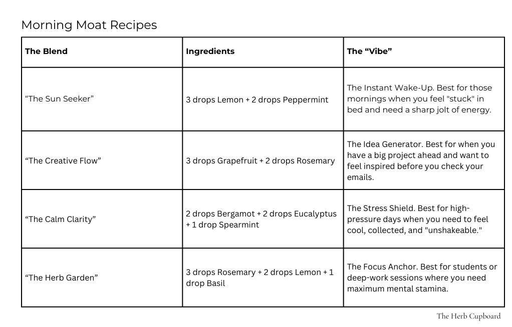 Essential oil diffuser recipes for morning routines and clarity