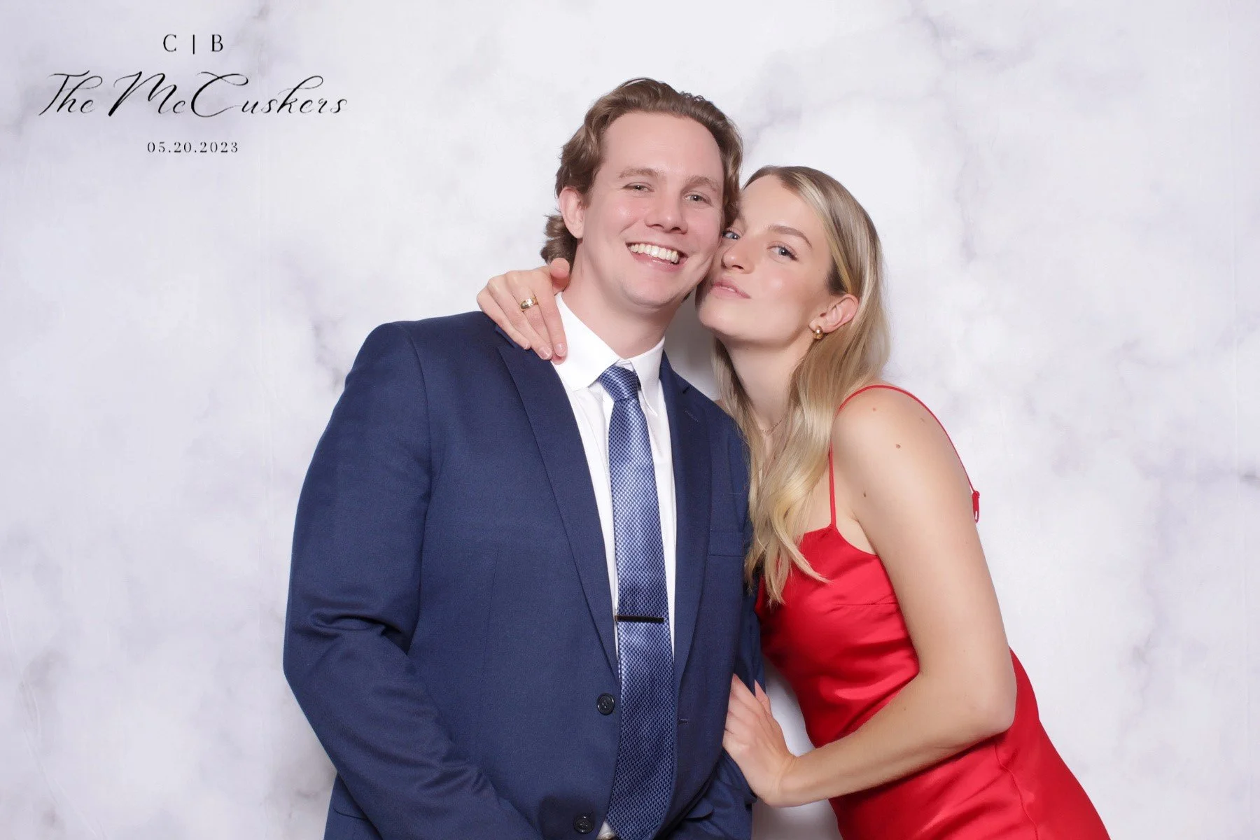 Social photo booth rental Michigan luxury marble backdrop