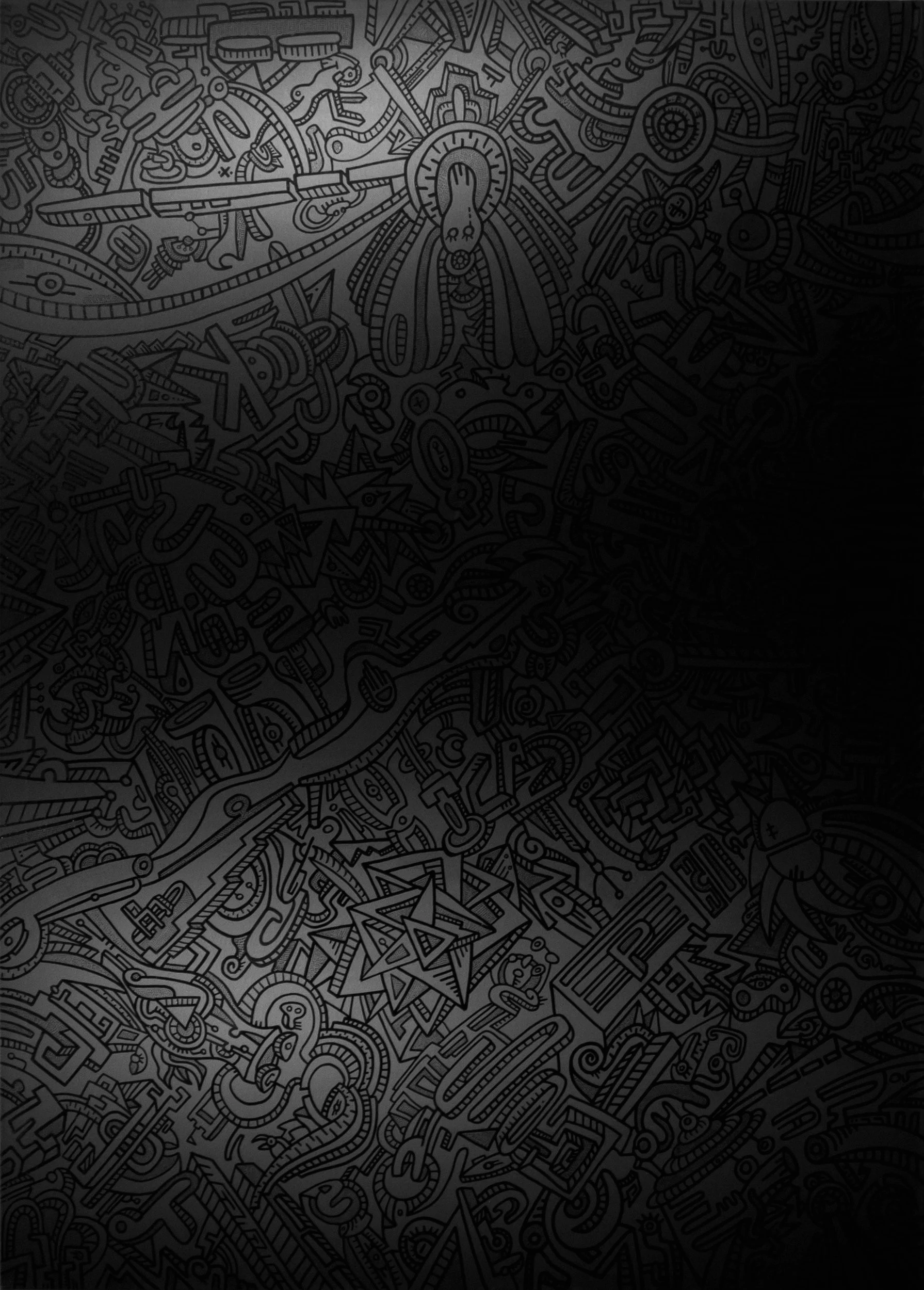 Ebony, 2014. Acrylic on canvas - 36 x 60 x 1.5 in.