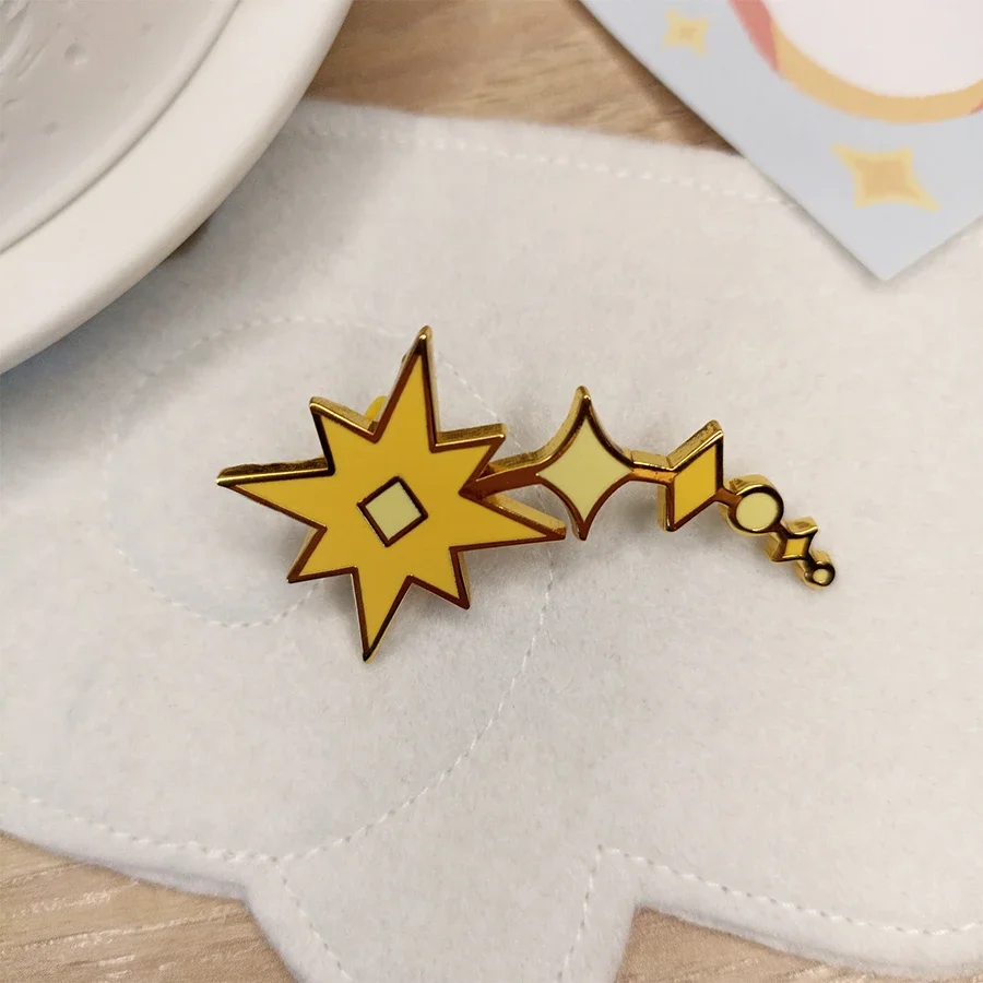 Shooting star enamel pin