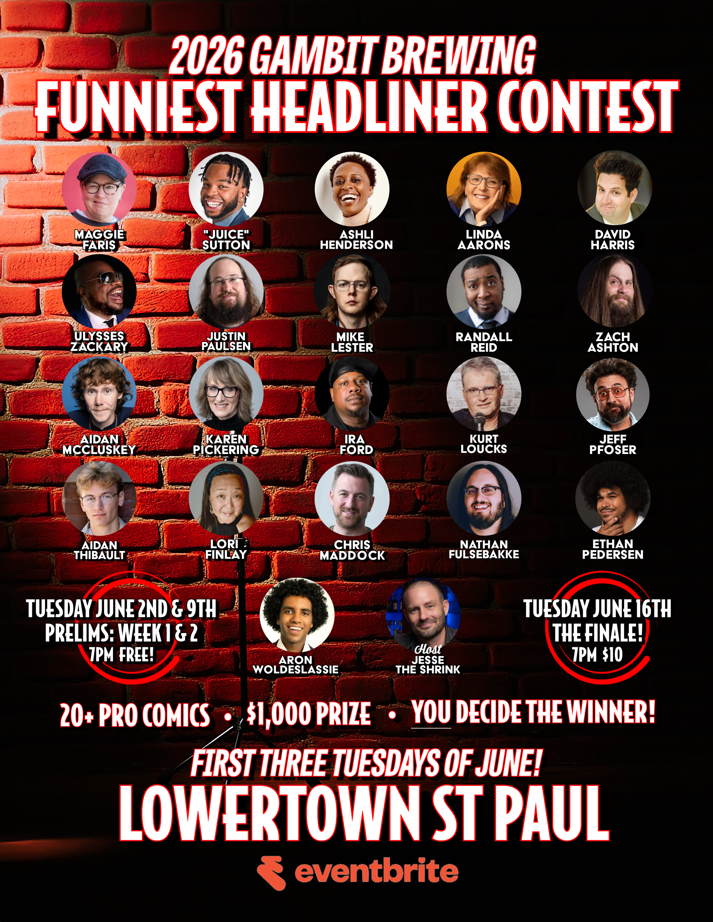 Gambit Brewing Funniest Headliner Contest: FINALE