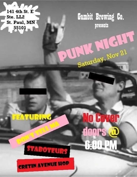 Punk Night: Don’t Tell ‘Ma, the Saboteurs &amp; Cretin Avenue Hop