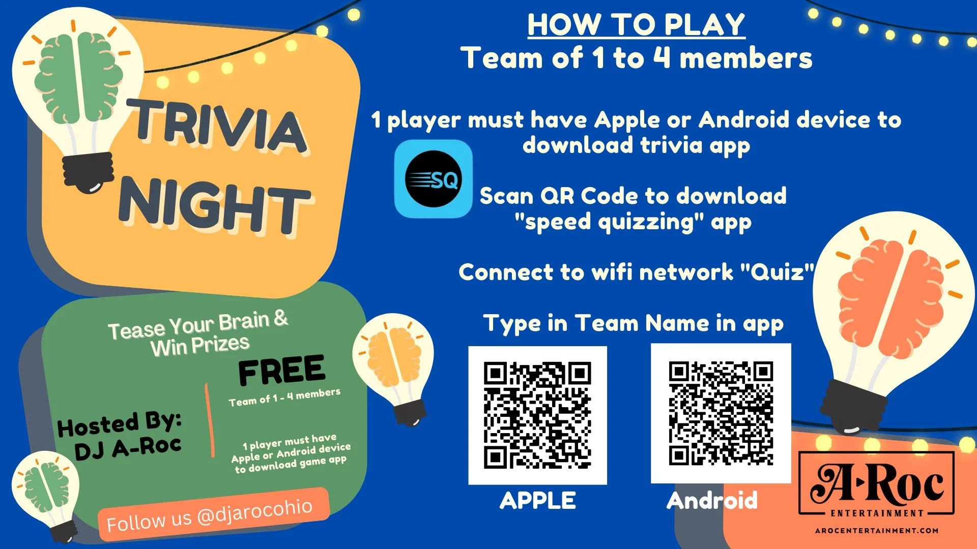 Trivia Night and Bingo Game Events provide by A-Roc Entertainment — A ...