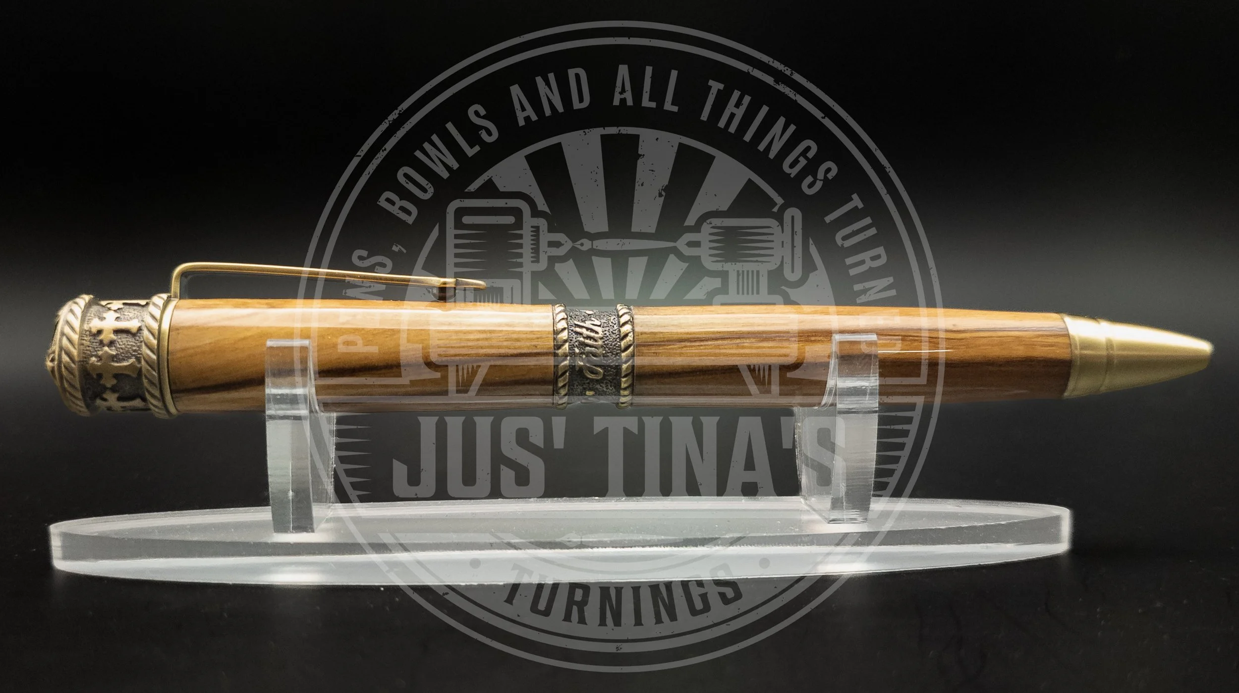 Faith Pen - 

This pen is made with Olive Wood that was grown in Jerusalem. Comes is a COA (Certificate of Authenticity) . 
