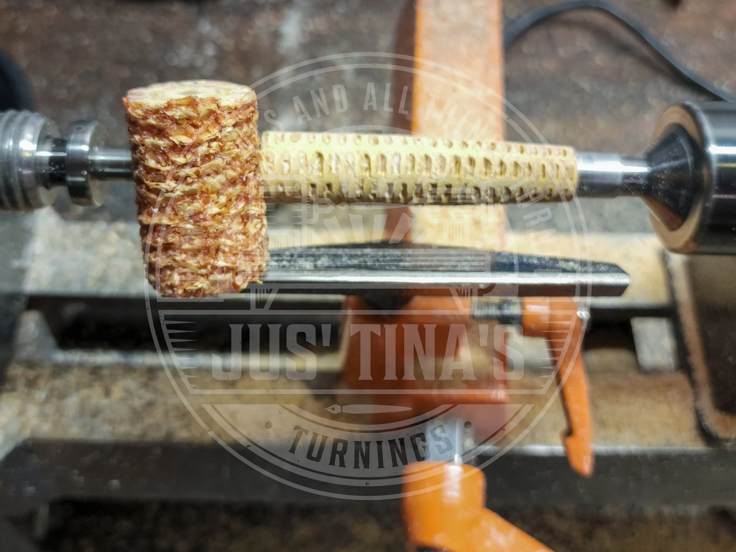 Cornhusk Pen - 
Turning a cornhusk into a pen. 

As you can see, it starts off as a dried cornhusk, which is then slowly and patiently turned down into a pen. 