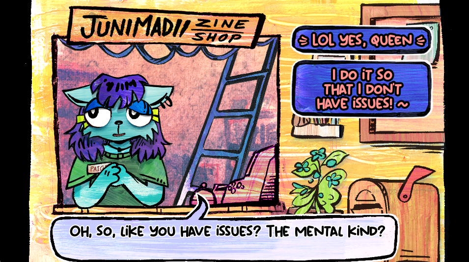 Junimadii zine shop (visual novel game), 2024