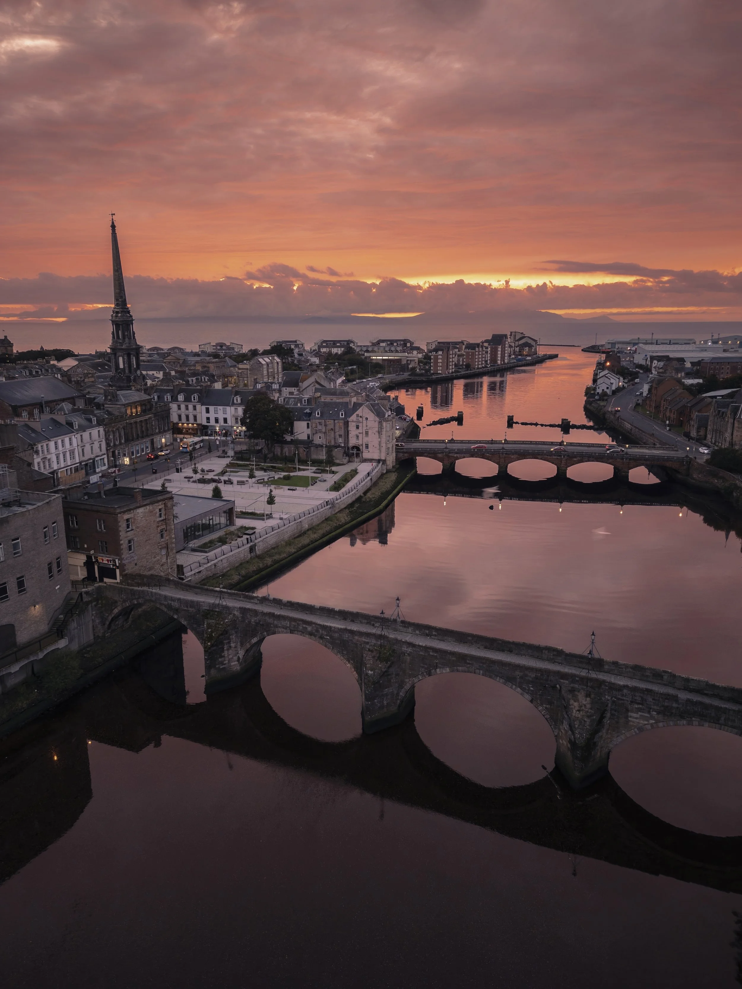 Aerial Photo Of River Ayr