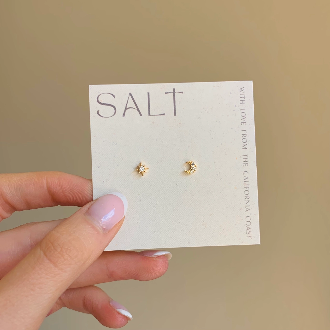 Salt - Star & Moon Stud Earrings