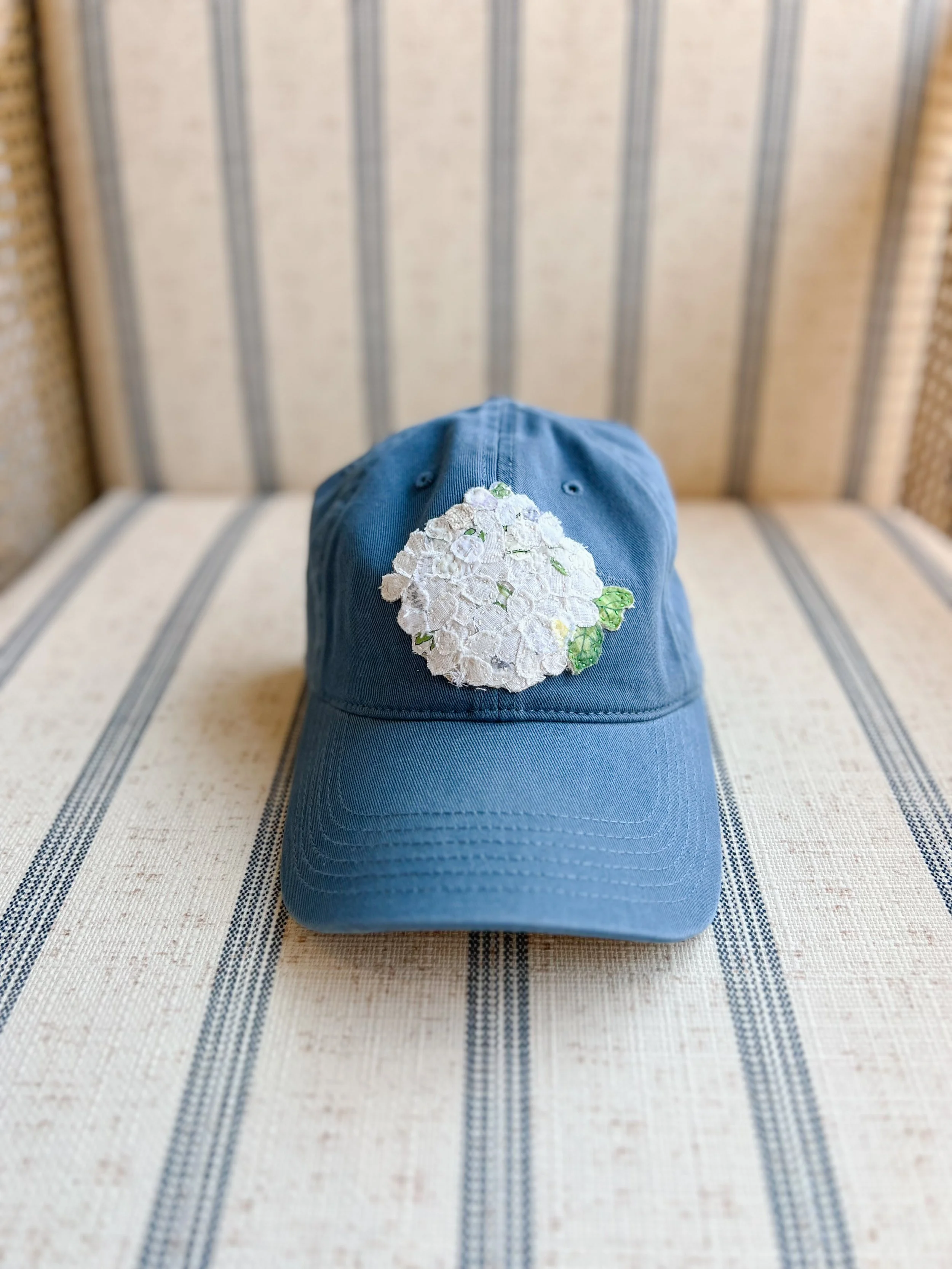 Hydrangea Cap – Lake Blue with White Hydrangea 5