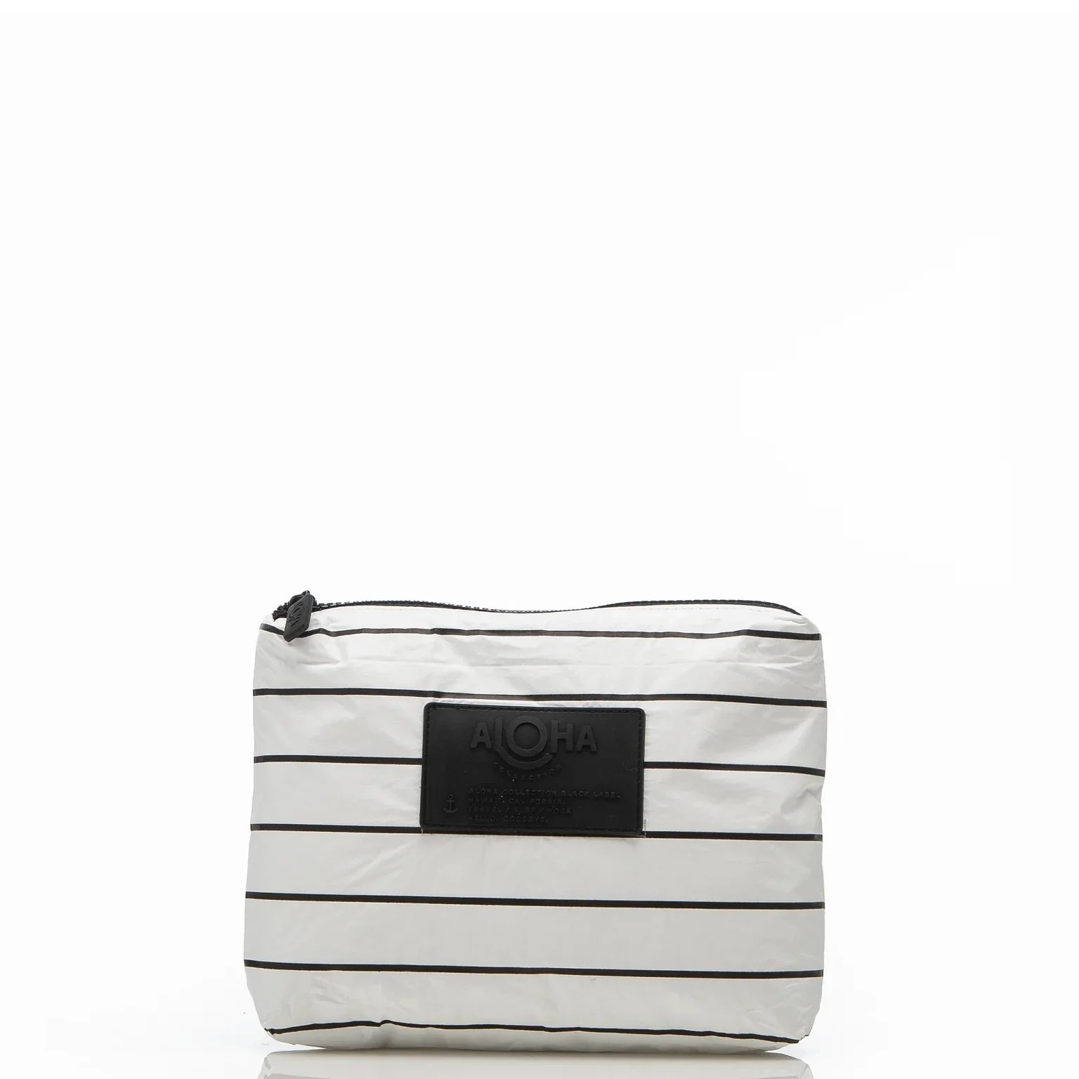 ALOHA Small Pouch – Pinstripe Black on White