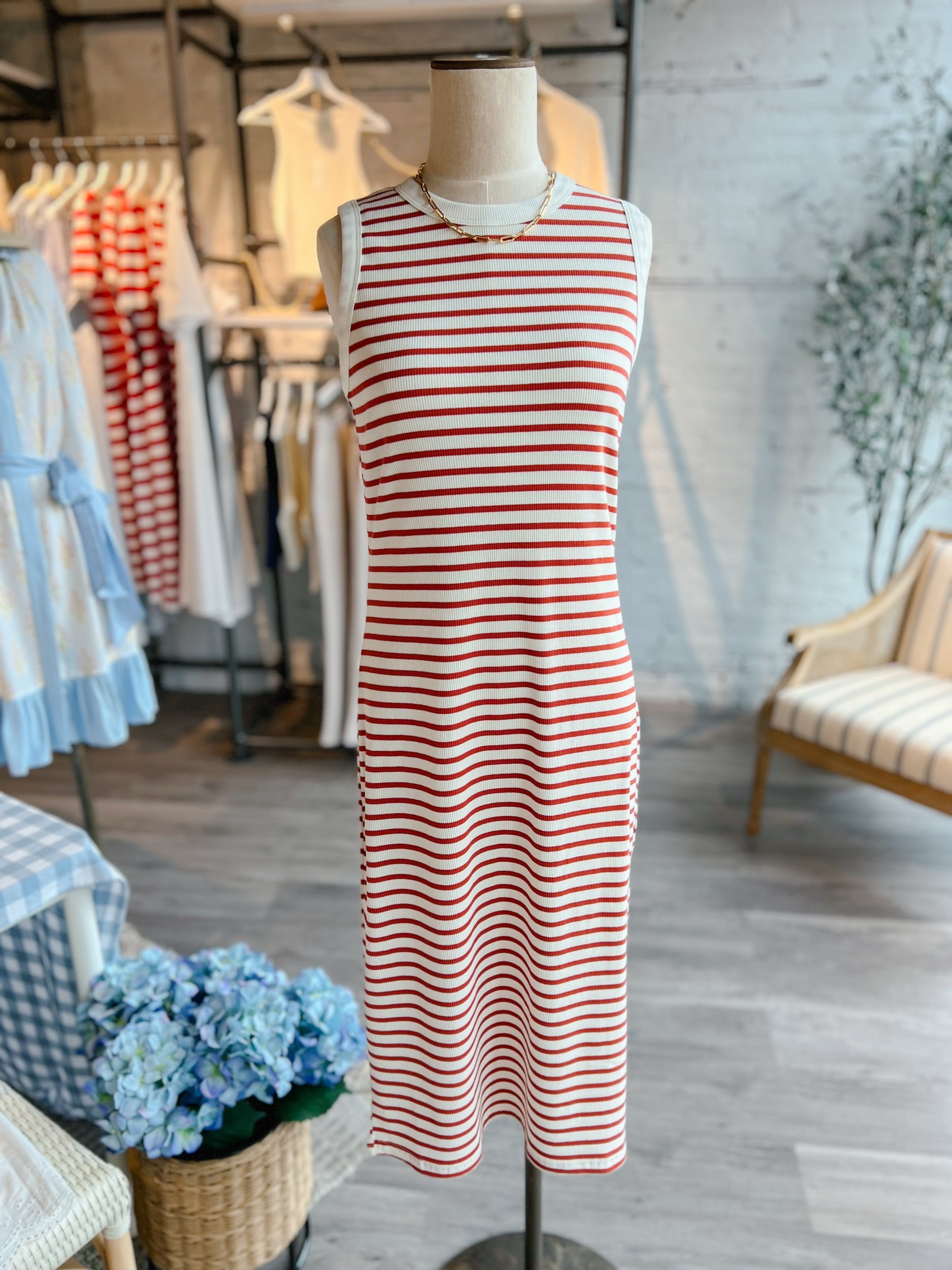 Boardwalk Striped Tank Dress