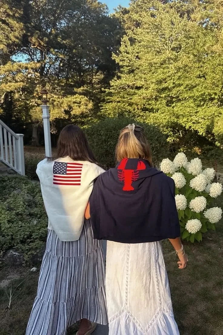 East coast americana flag sweater outfit