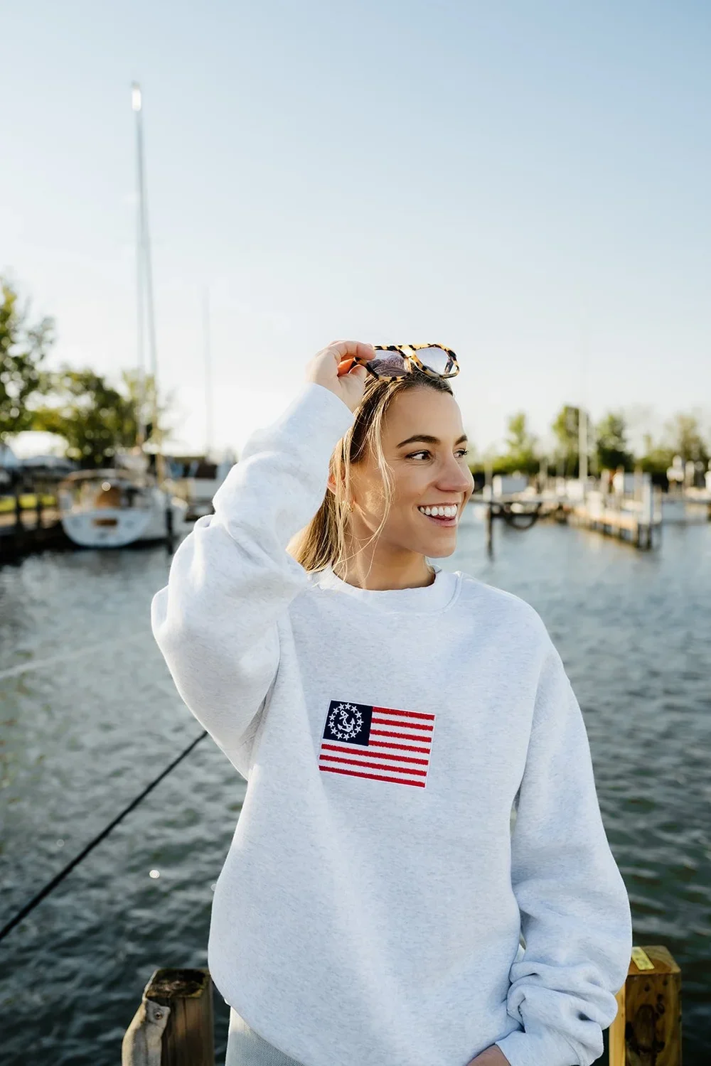 US Yacht Ensign Flag Sweatshirt.webp