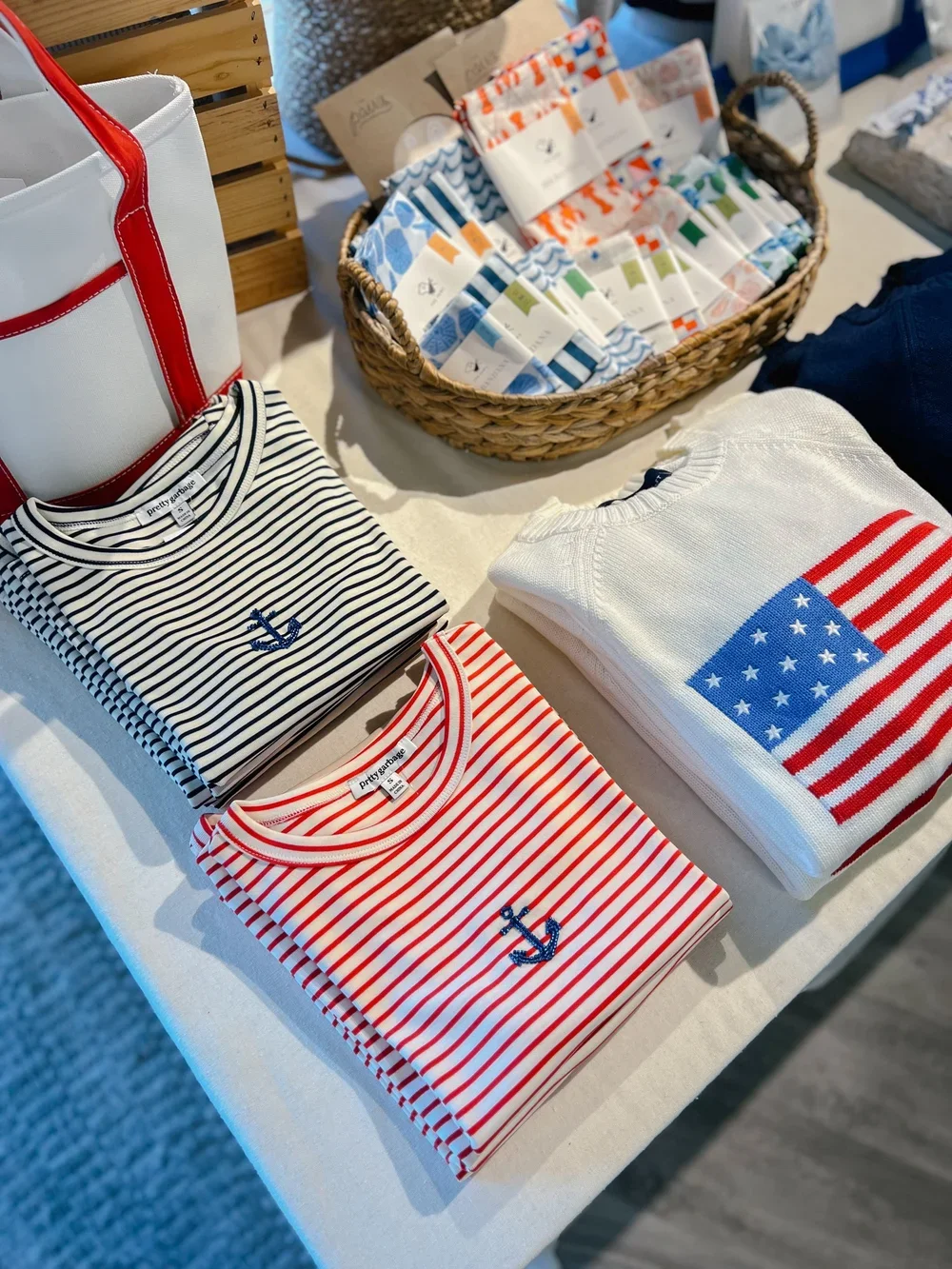 Beaded Striped Anchor Nautical T-shirt.webp