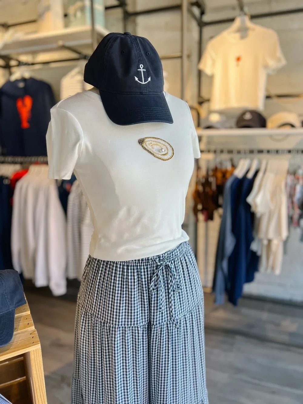Coastal oyster tee outfit.webp