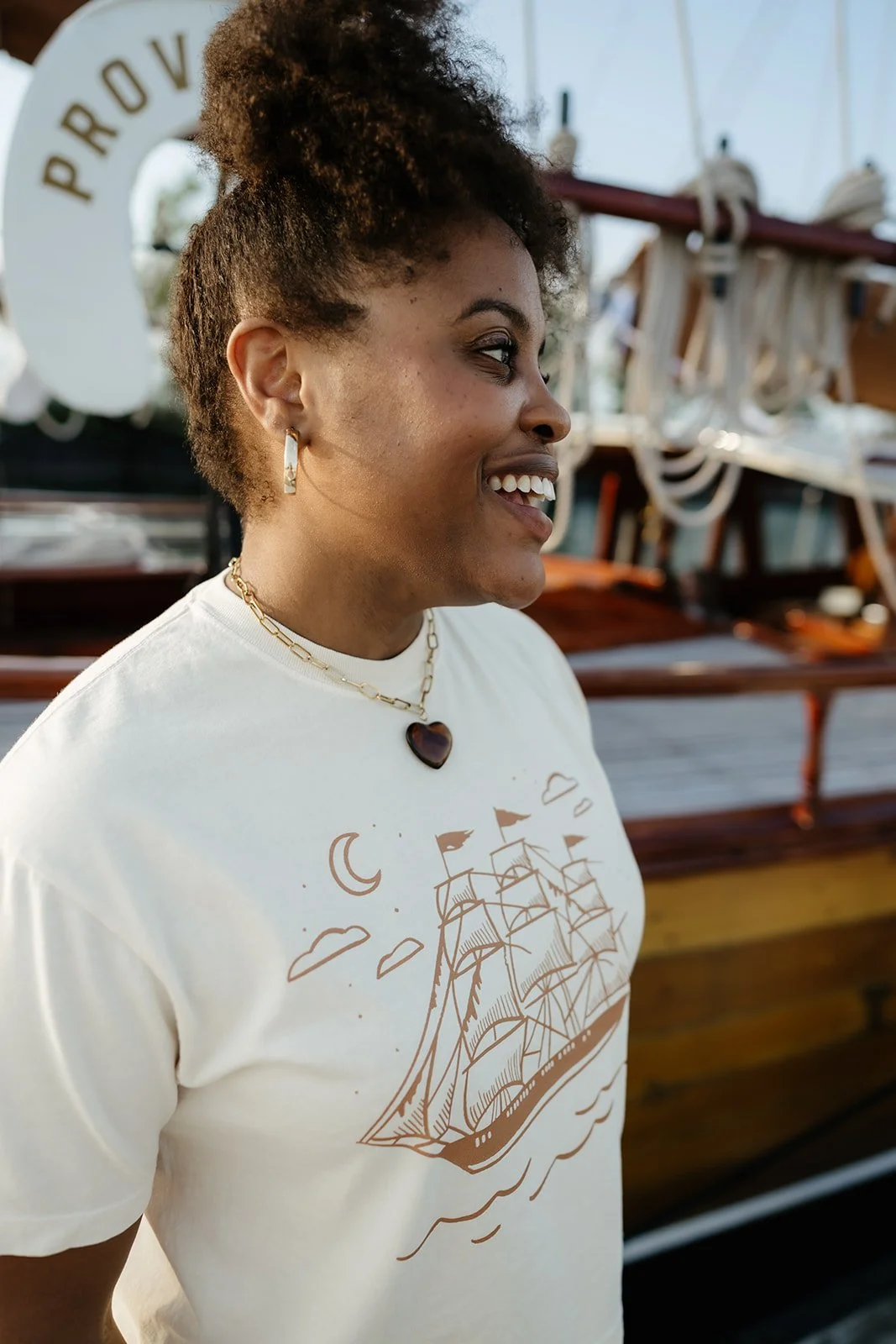 Spooky ghost ship t-shirt for fall or Halloween