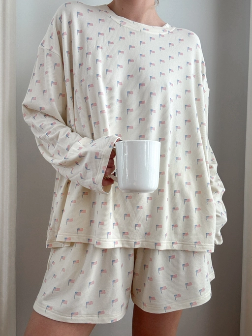 American flag pajama top