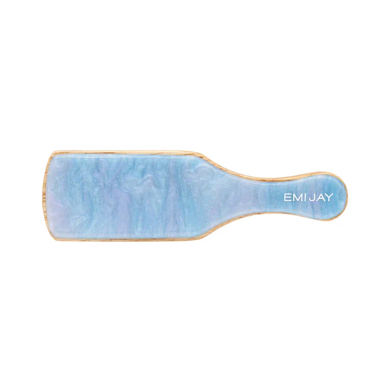 Emi Jay Mini Boar Bristle Brush - Blue Sugar
