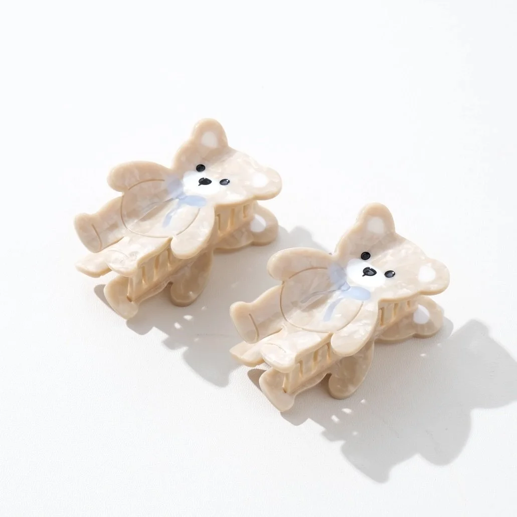 Teddy Bear with Blue Bow Claw Clip 2.jpg