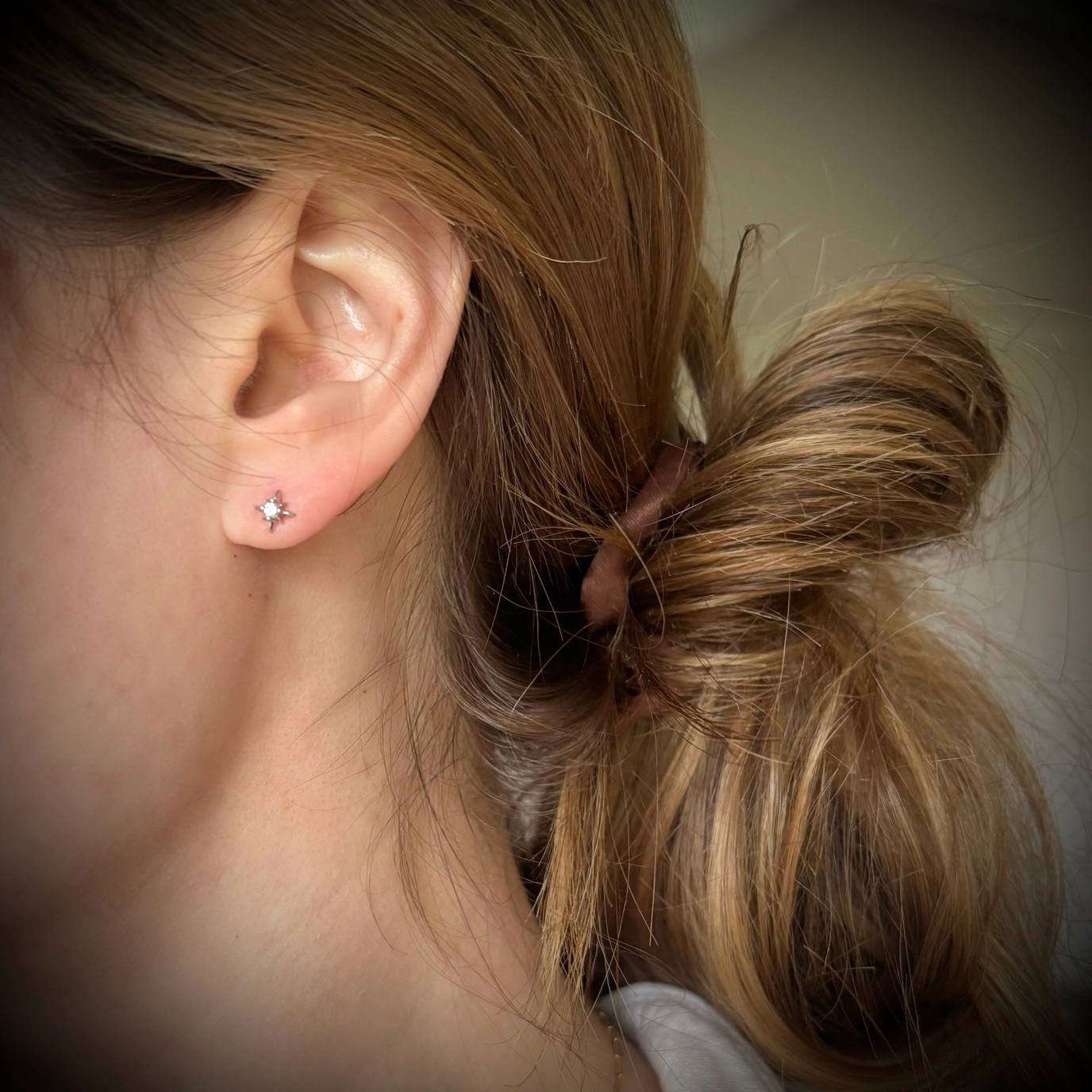 salt - silver star stud earrings