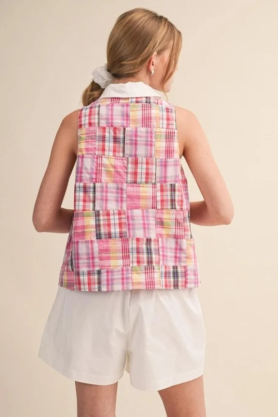 Sommerset Madras Plaid Collared Top 1.jpg