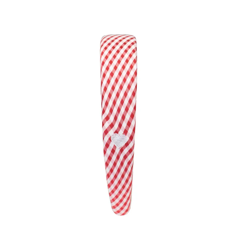 Emi Jay cherry gingham halo headband with twisted design