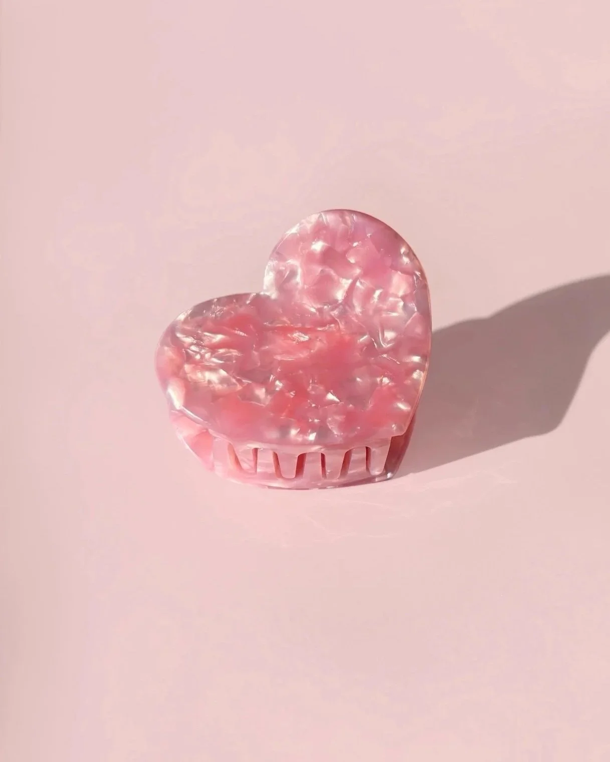 Pink Heart Claw Clip