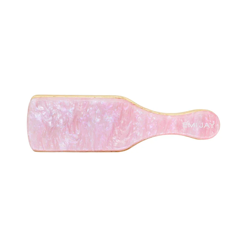 Emi Jay Mini Boar Bristle Brush - Pink Sugar