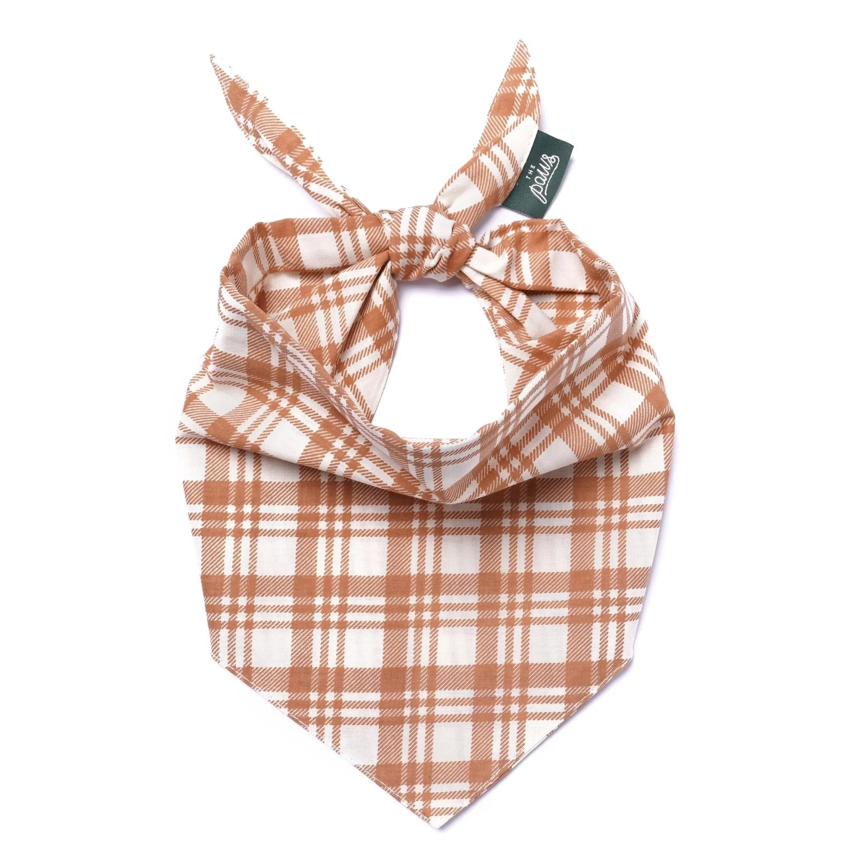Ginger Plaid Dog Bandana