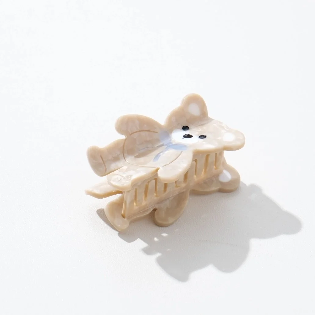 Teddy Bear with Blue Bow Claw Clip 3.jpg