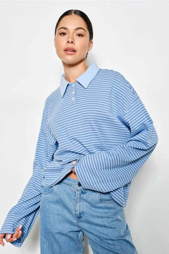 Capeside Rugby Polo Pullover – Blue