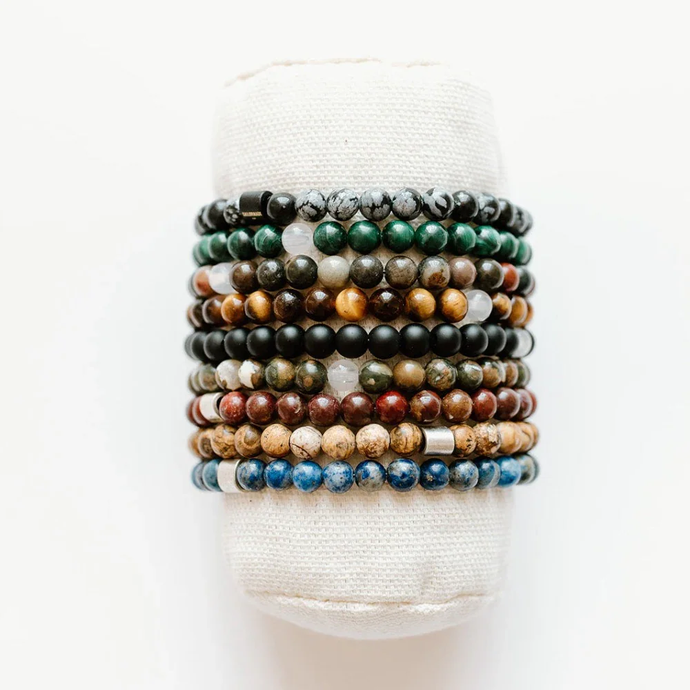 men’s beaded bracelets with UV awareness bead by Sailormade