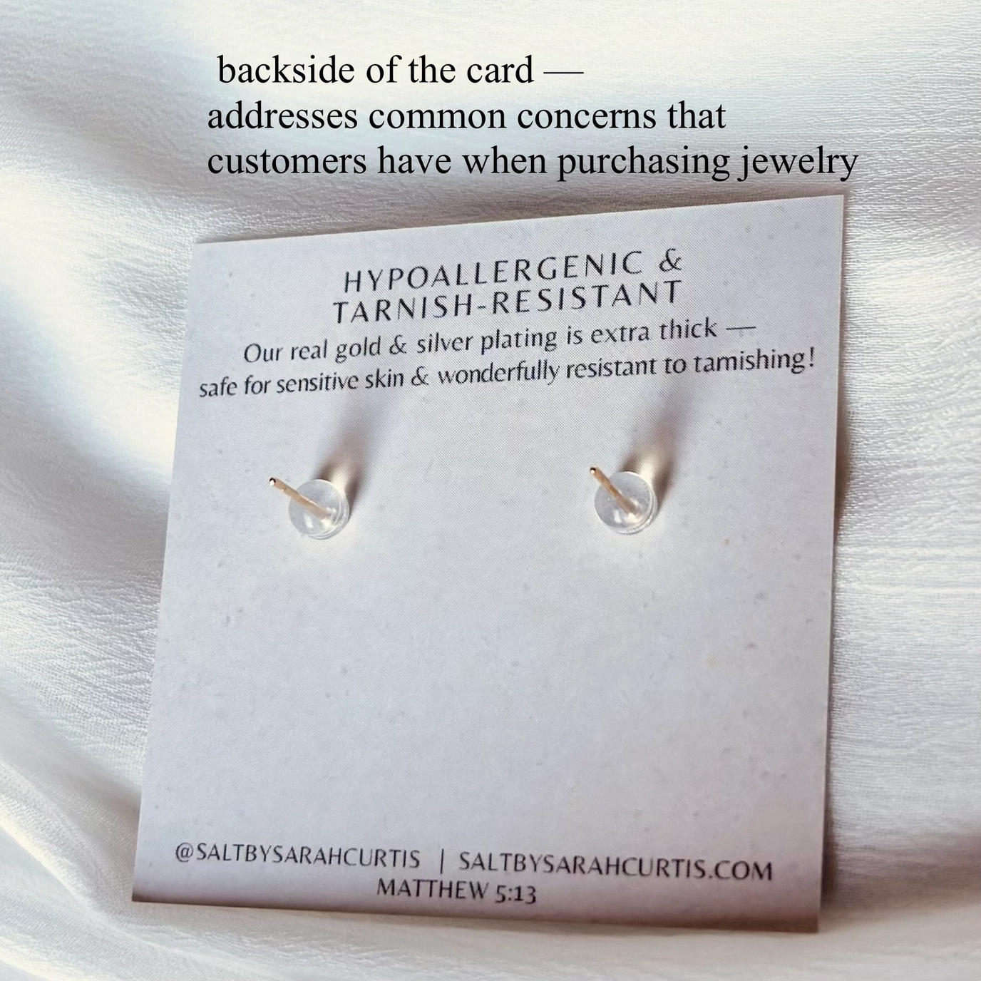 salt - silver star stud earrings