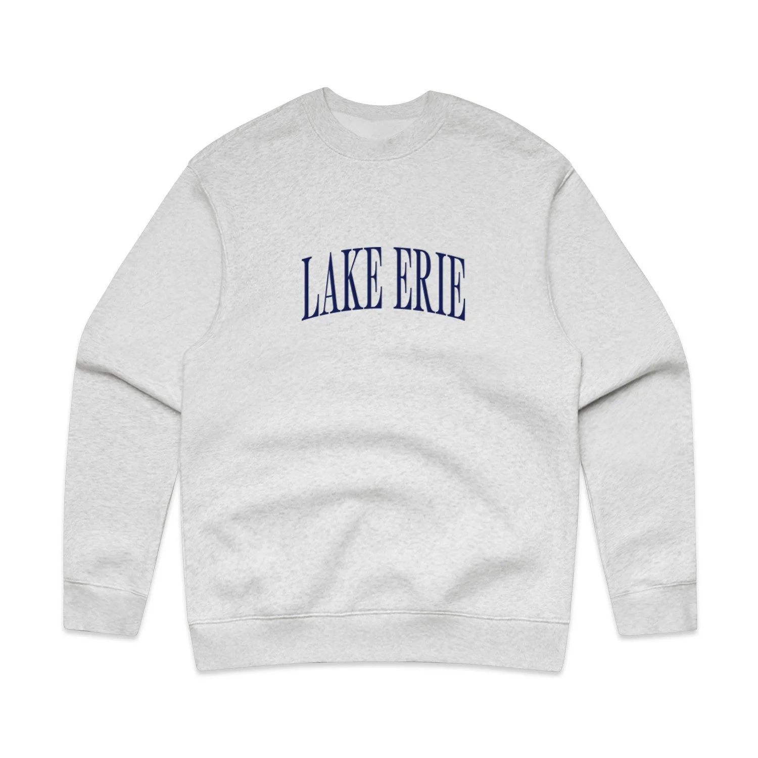 Lake Erie Classic Embroidered Crewneck – Gray