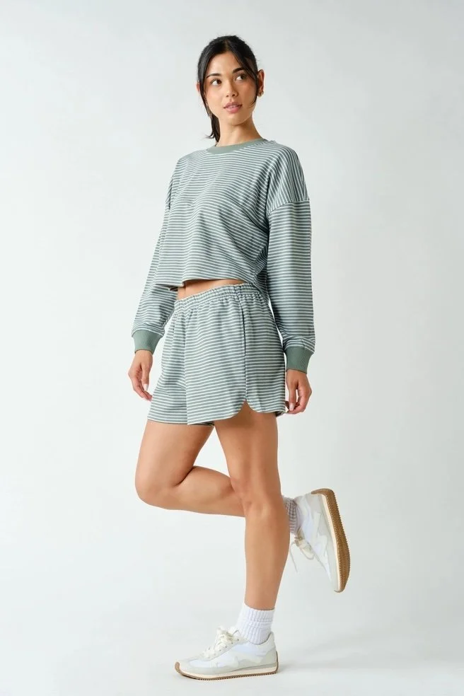 Boardwalk Stripe Lounge Set – Sage